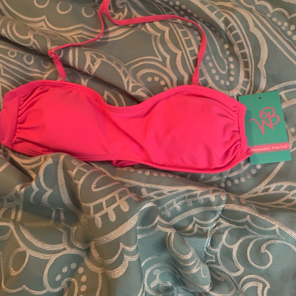 NWT WB Size M Pink Bikini Top